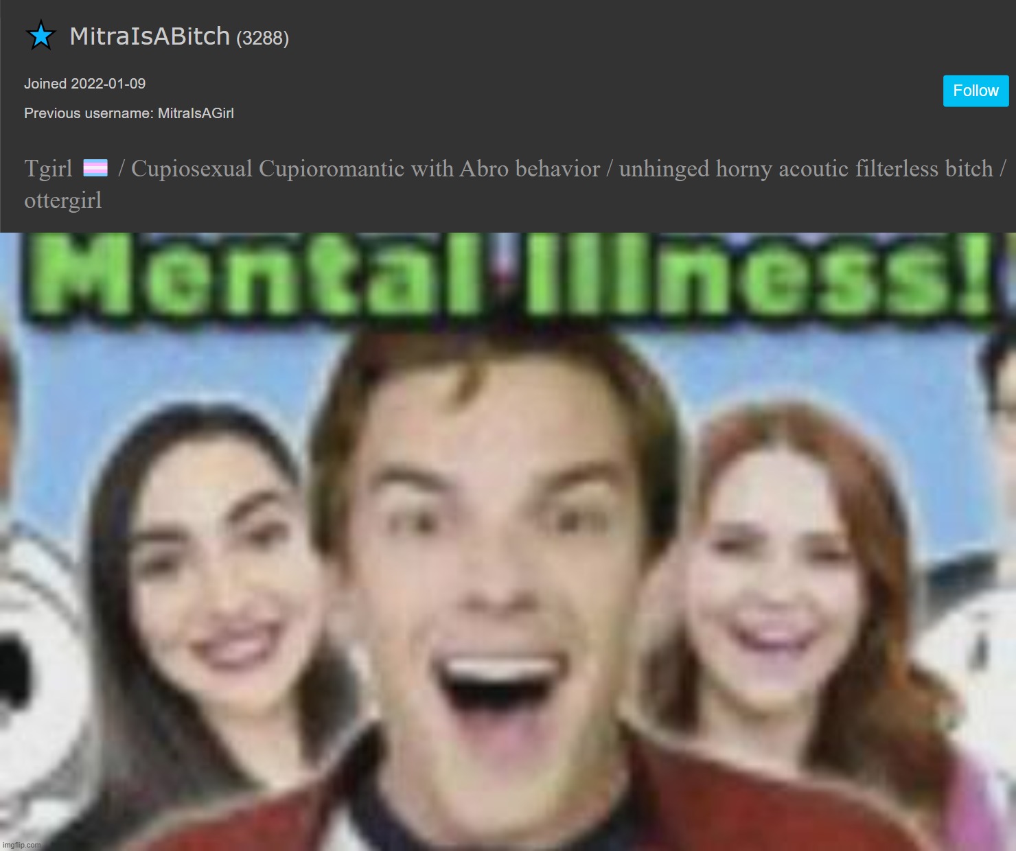 image tagged in game theory mental illness | made w/ Imgflip meme maker