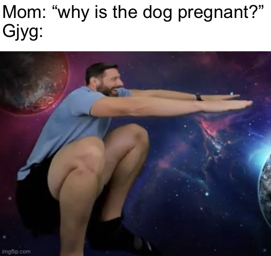 The dog | Mom: “why is the dog pregnant?”
Gjyg: | image tagged in the dog | made w/ Imgflip meme maker