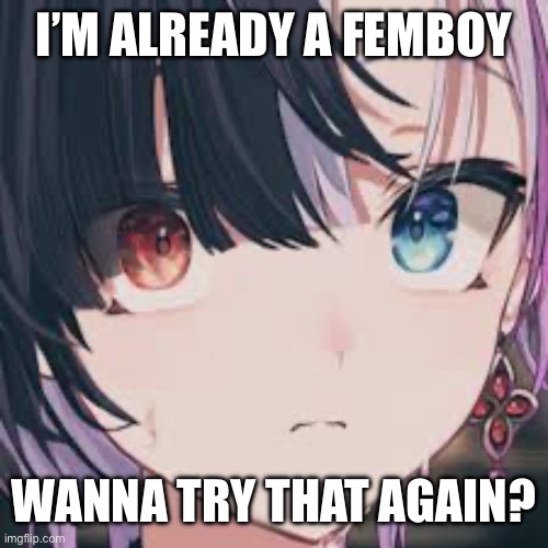 I’M ALREADY A FEMBOY WANNA TRY THAT AGAIN? | made w/ Imgflip meme maker