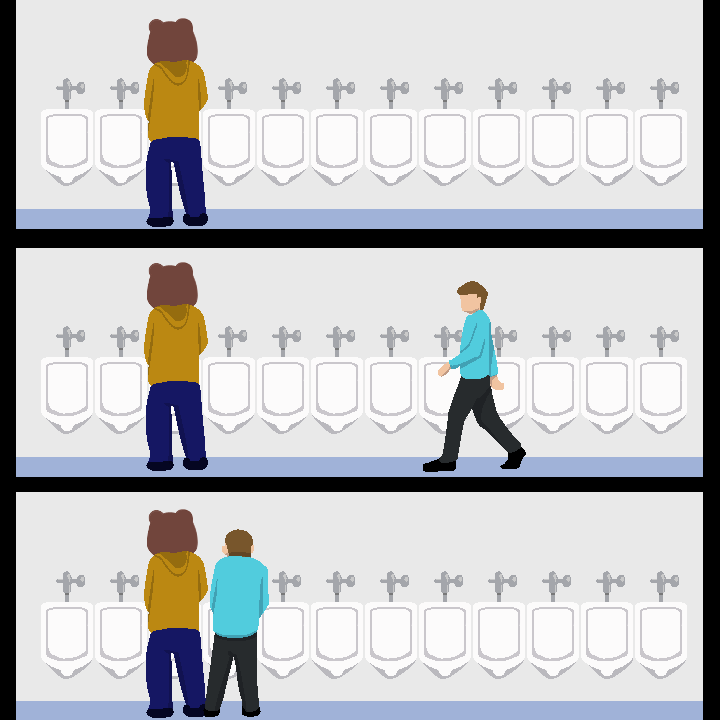 toilet man peeing close Blank Meme Template