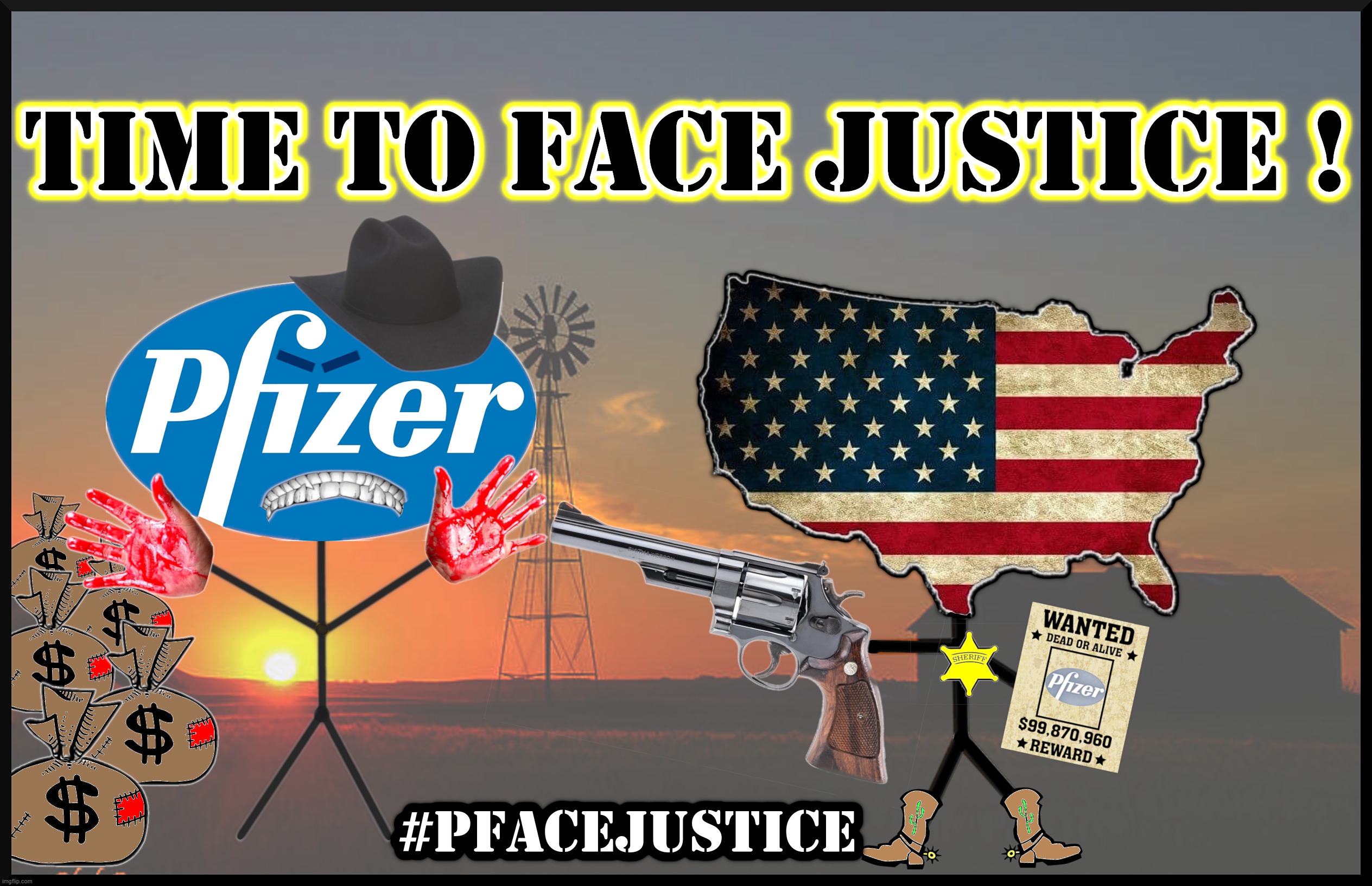 #PFACEJUSTICE | image tagged in pfizer,justice,blood money,corrupt,capture,pfacejustice | made w/ Imgflip meme maker