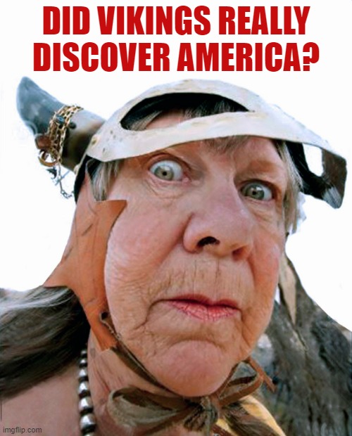 Did Vikings really discover America? | DID VIKINGS REALLY DISCOVER AMERICA? | image tagged in vikings,history memes | made w/ Imgflip meme maker