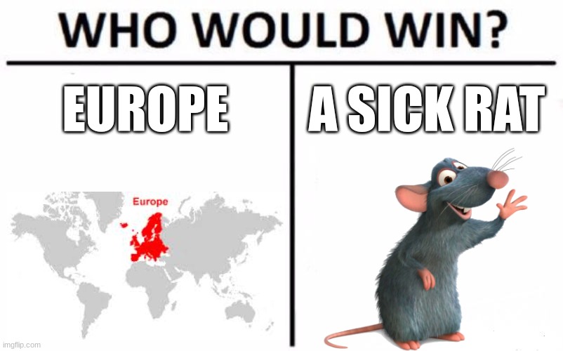 Europe vs Rat | EUROPE; A SICK RAT | image tagged in memes,who would win | made w/ Imgflip meme maker