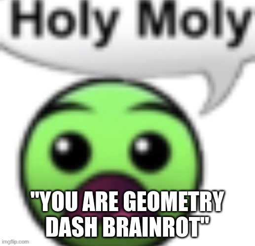 gd | "YOU ARE GEOMETRY DASH BRAINROT" | image tagged in fire in th- | made w/ Imgflip meme maker