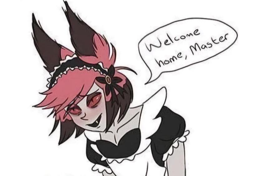 High Quality Alastor maid outfit Blank Meme Template