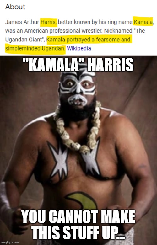 Career from 1978-2010Even deceased, still more qualified than the other Kamala. | "KAMALA" HARRIS; YOU CANNOT MAKE THIS STUFF UP... | made w/ Imgflip meme maker