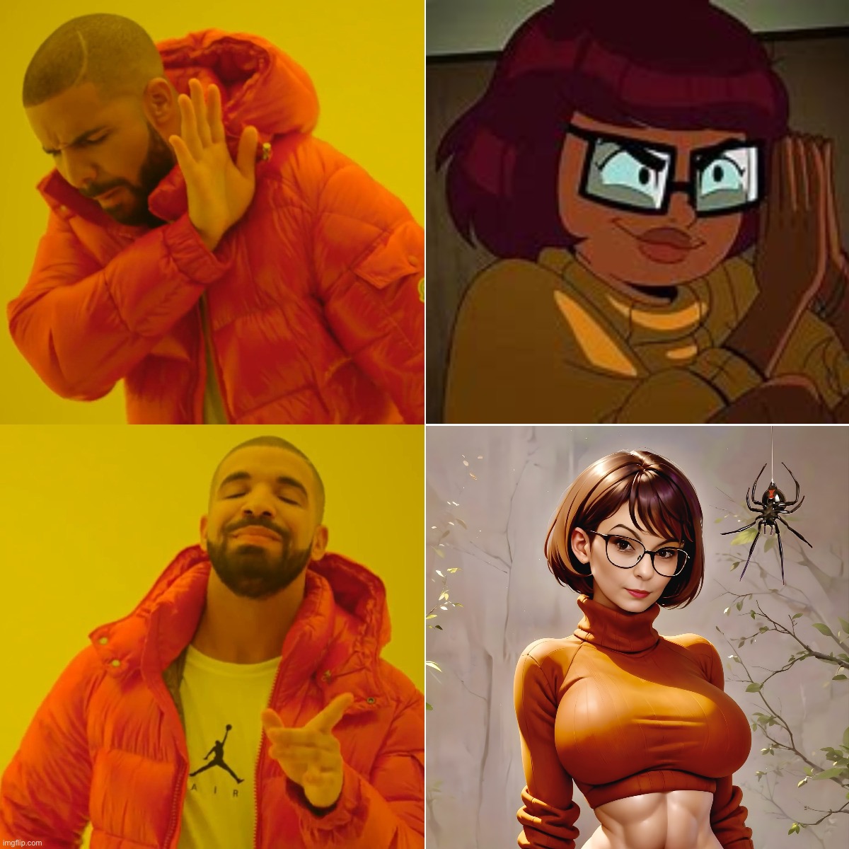 Drake Would | image tagged in memes,drake hotline bling,velma,scooby doo,babe,choose wisely | made w/ Imgflip meme maker