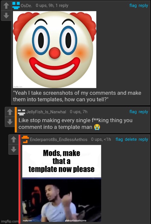 Comment template | image tagged in comment template | made w/ Imgflip meme maker