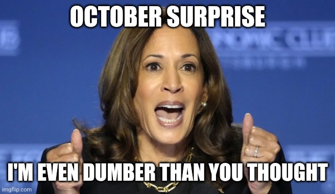 OCTOBER SURPRISE; I'M EVEN DUMBER THAN YOU THOUGHT | made w/ Imgflip meme maker