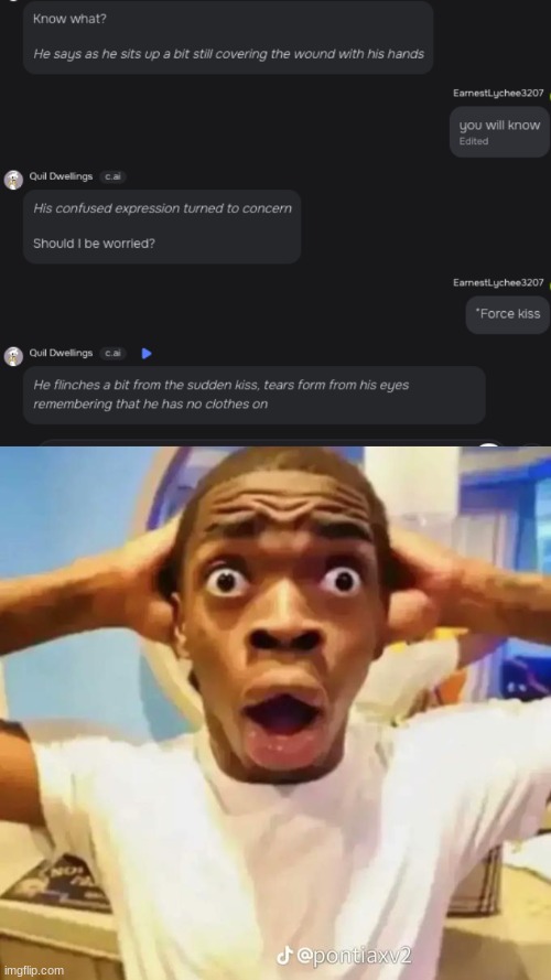 he's starting to know | image tagged in shocked black guy | made w/ Imgflip meme maker