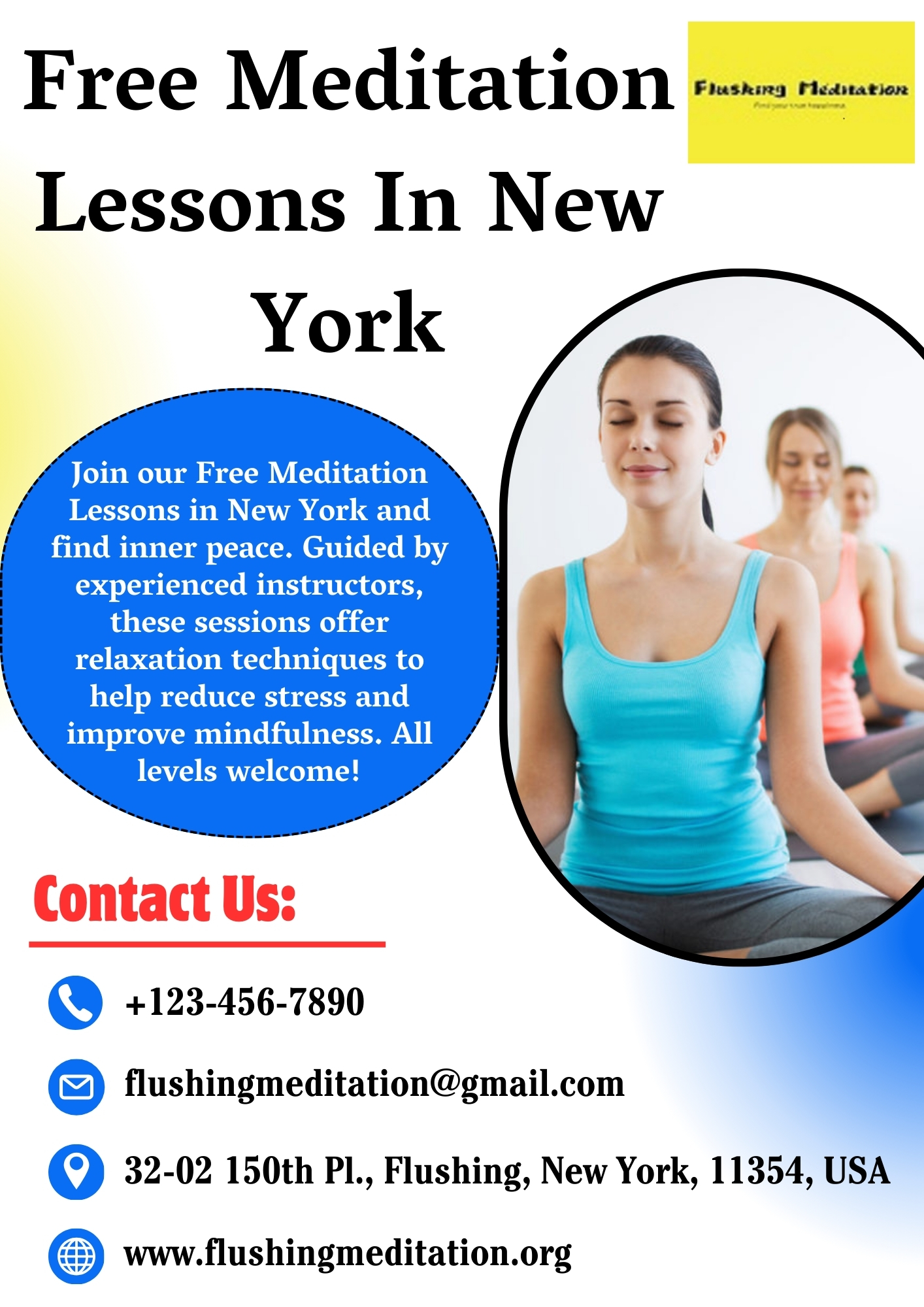 Free Meditation Lessons In New York Blank Meme Template