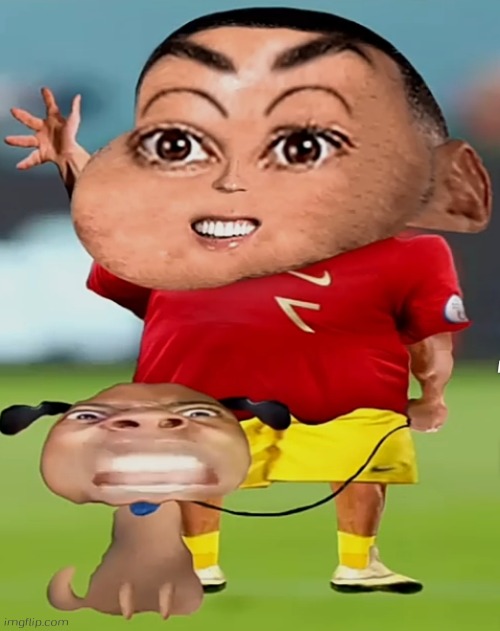 RonaldoChan | image tagged in ronaldochan,cristiano ronaldo,ishowspeed,shinchan | made w/ Imgflip meme maker