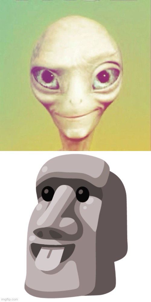 Freaky Moai | image tagged in freaky ahh alien | made w/ Imgflip meme maker