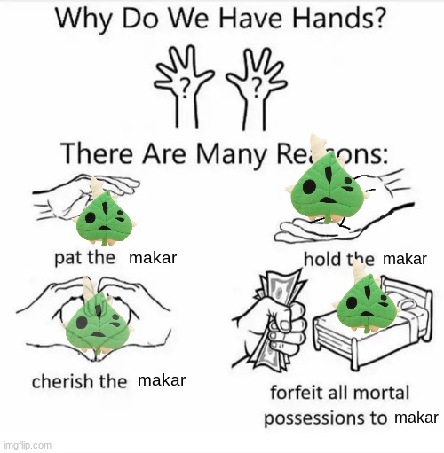 Why do we have hands? (all blank) | makar; makar; makar; makar | image tagged in why do we have hands all blank | made w/ Imgflip meme maker