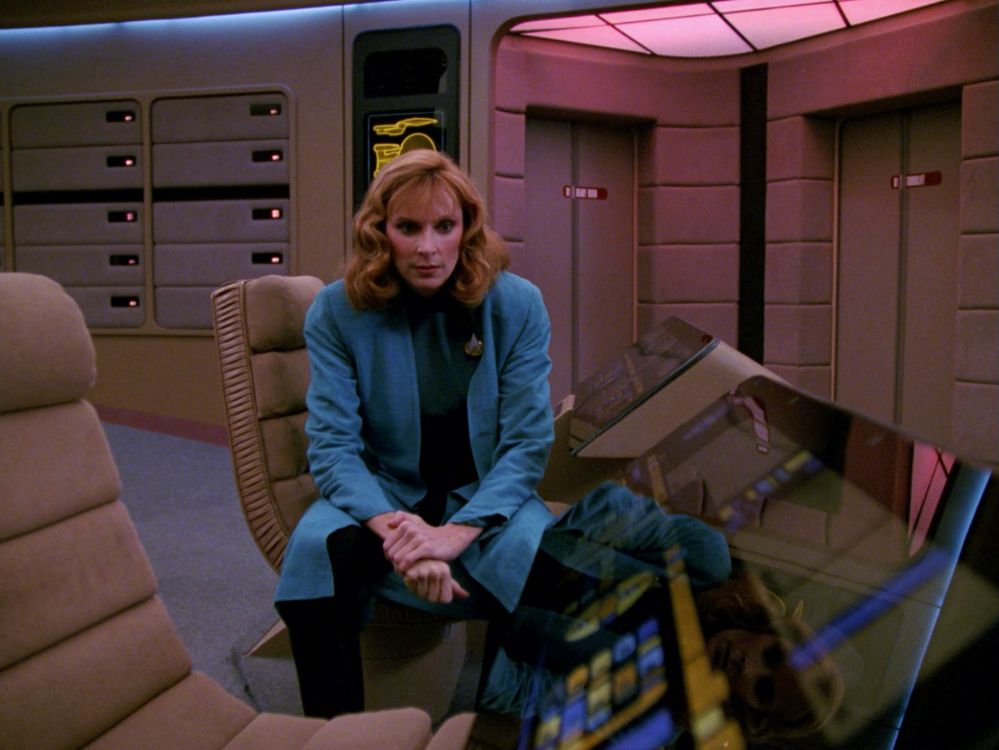 Doctor Crusher On The Bridge Blank Meme Template