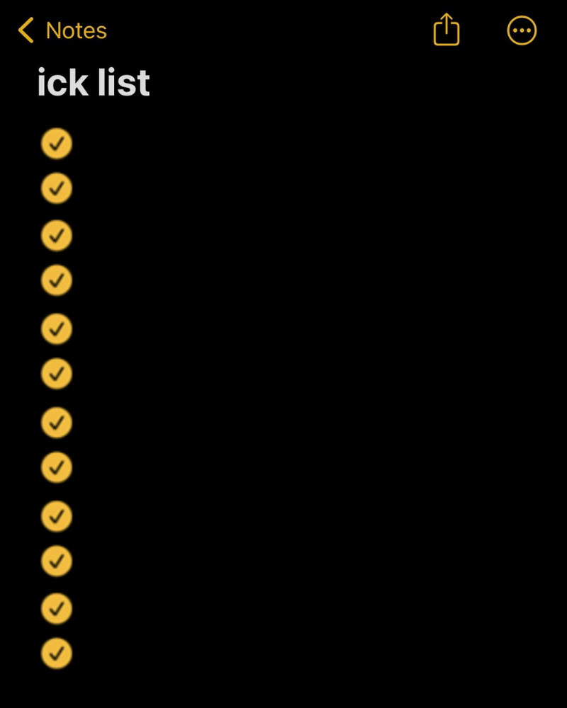 ICK LIST Blank Meme Template
