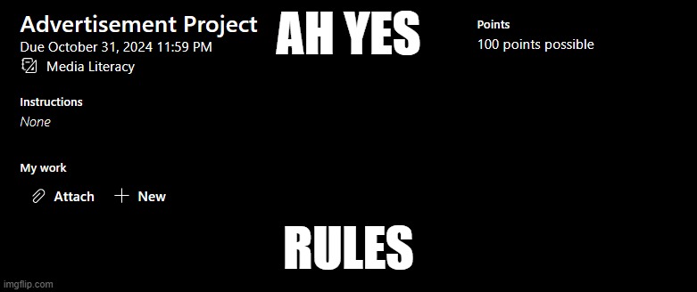 AH YES; RULES | made w/ Imgflip meme maker