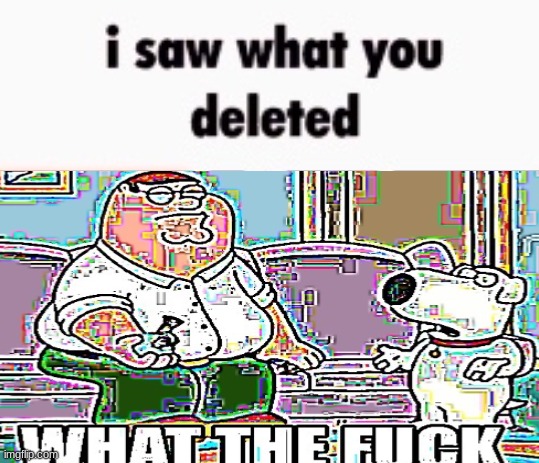 i saw what you deleted | image tagged in i saw what you deleted | made w/ Imgflip meme maker