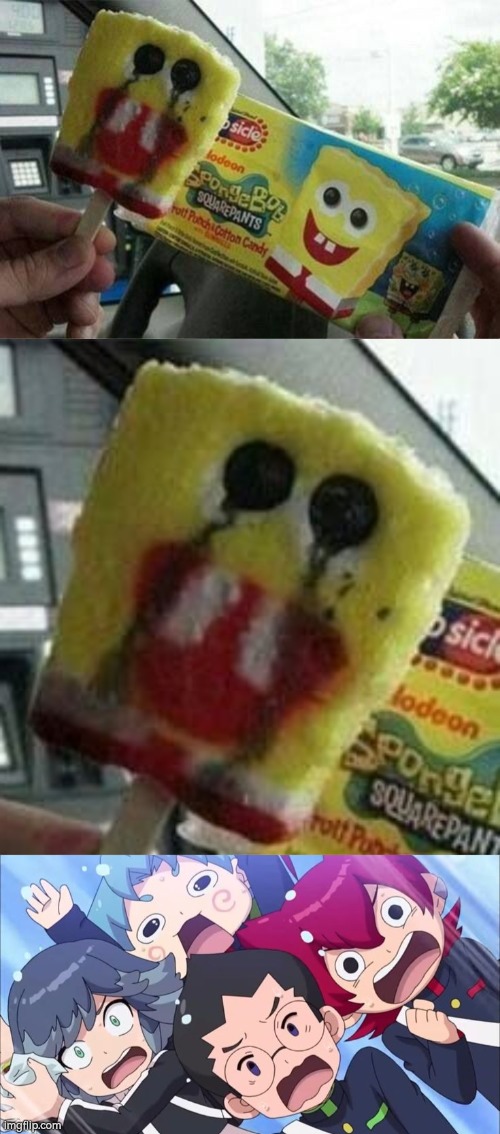 This is way scarier than any current horror movies! | image tagged in spongebob,popsicle | made w/ Imgflip meme maker