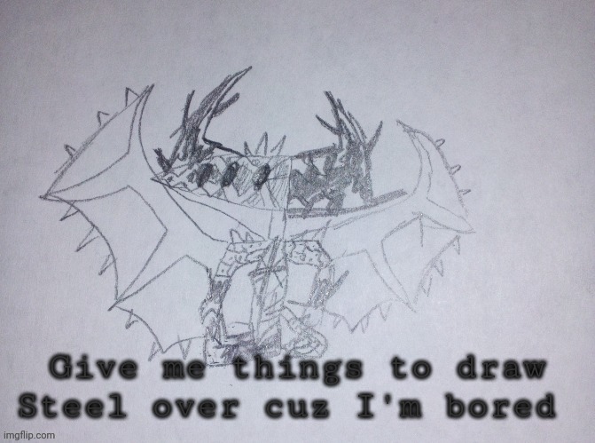 Chibi Steel | Give me things to draw Steel over cuz I'm bored | image tagged in chibi steel | made w/ Imgflip meme maker