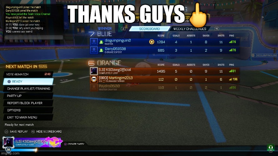 THANKS GUYS🖕 | made w/ Imgflip meme maker