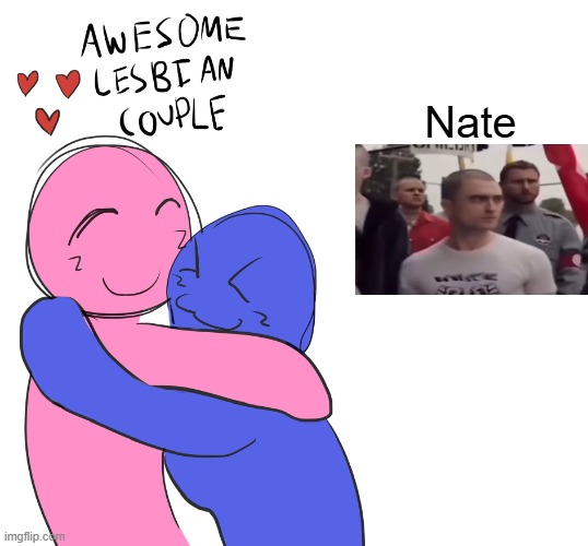 Awesome Lesbian Couple | Nate | image tagged in awesome lesbian couple | made w/ Imgflip meme maker
