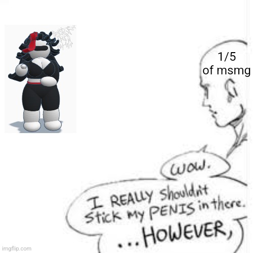 Wow, i really shouldn't stick my- | 1/5 of msmg | image tagged in wow i really shouldn't stick my- | made w/ Imgflip meme maker