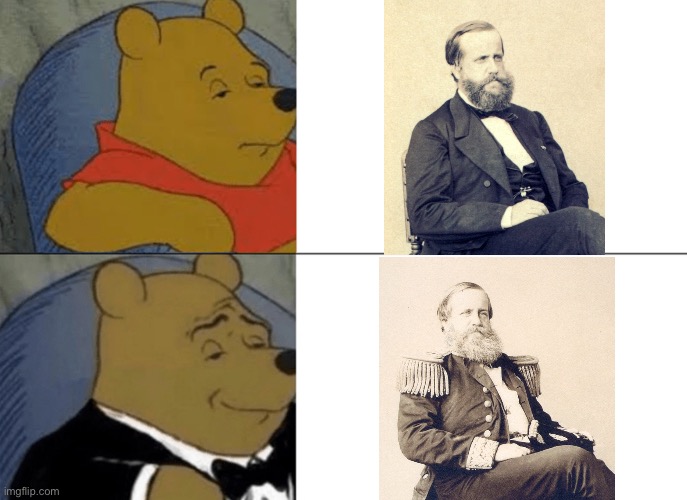 Emperor Pedro II of Brazil | image tagged in memes,tuxedo winnie the pooh | made w/ Imgflip meme maker