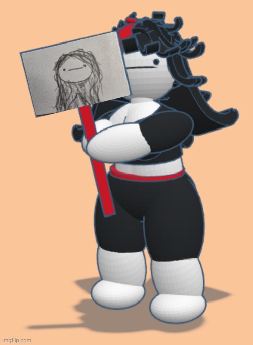 Claire with sign | image tagged in claire with sign | made w/ Imgflip meme maker