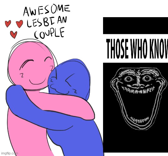 those who knows | image tagged in awesome lesbian couple | made w/ Imgflip meme maker
