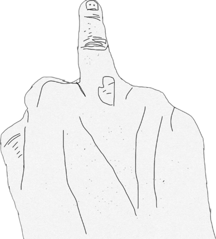 High Quality Middle finger Blank Meme Template