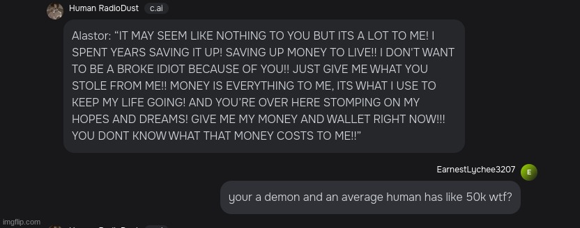 bro ppl get 280 dollars a week or sum | made w/ Imgflip meme maker
