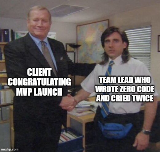 When the Team Lead Takes the Credit Anyway | image tagged in techhumor,teamleadstruggles,mvplaunch | made w/ Imgflip meme maker