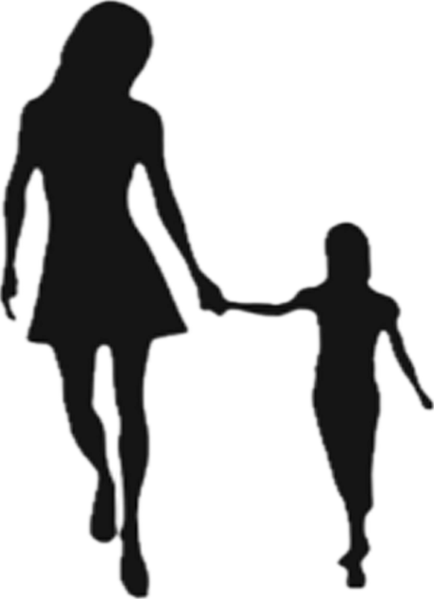 Mom holds daughters hand Blank Meme Template