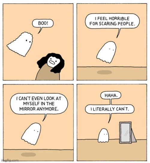 Ghosty mirror | image tagged in ghosts,ghost,mirror,mirrors,comics,comics/cartoons | made w/ Imgflip meme maker