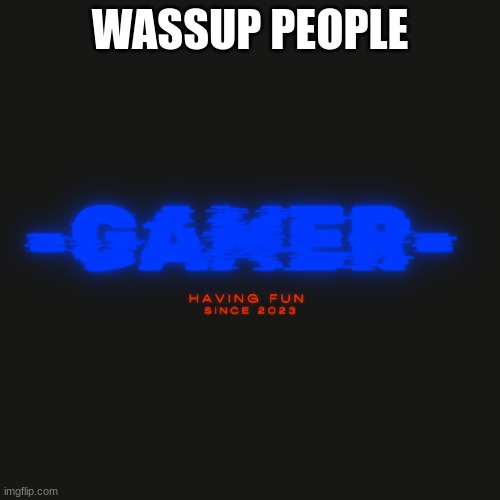 Gamer | WASSUP PEOPLE | image tagged in gamer | made w/ Imgflip meme maker