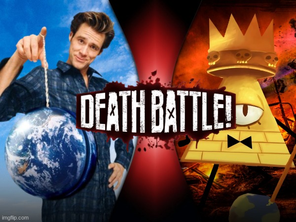 Bruce Nolan VS Bill Cipher (Bruce Almighty VS Gravity Falls) | image tagged in bruce almighty,bill cipher,gravity falls,death battle | made w/ Imgflip meme maker