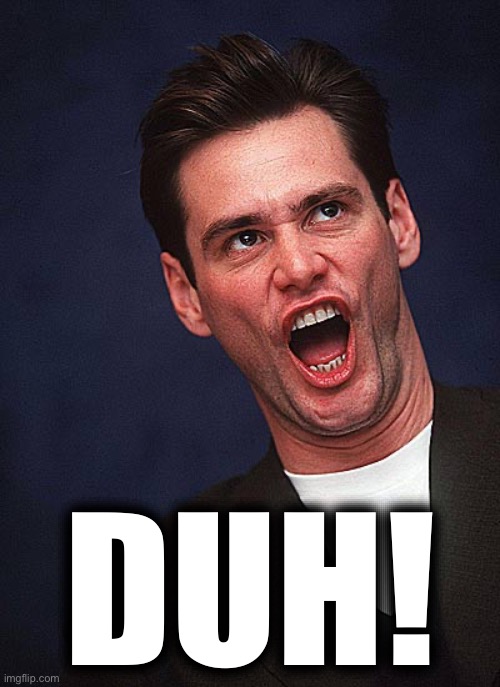 jim carrey duh  | DUH! | image tagged in jim carrey duh | made w/ Imgflip meme maker