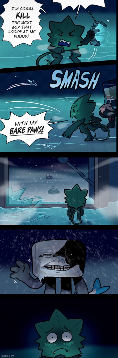 look at this guy. minty has NO BALLS to face the little meat man | made w/ Imgflip meme maker