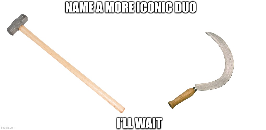 communism | NAME A MORE ICONIC DUO; I'LL WAIT | image tagged in blank white template,soviet union | made w/ Imgflip meme maker