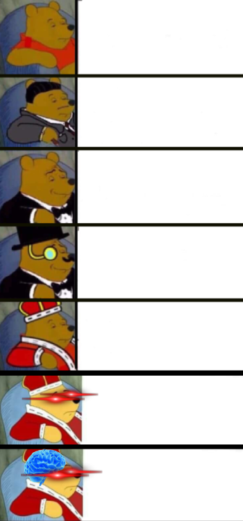 Winnie the Pooh 7 panel Blank Meme Template