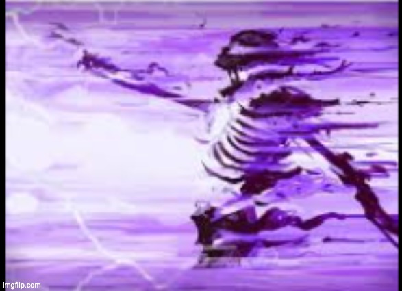 High Quality purple skeleton Blank Meme Template