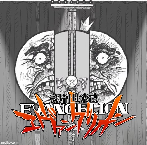 evangelion kin sicle | image tagged in evangelion kin sicle | made w/ Imgflip meme maker