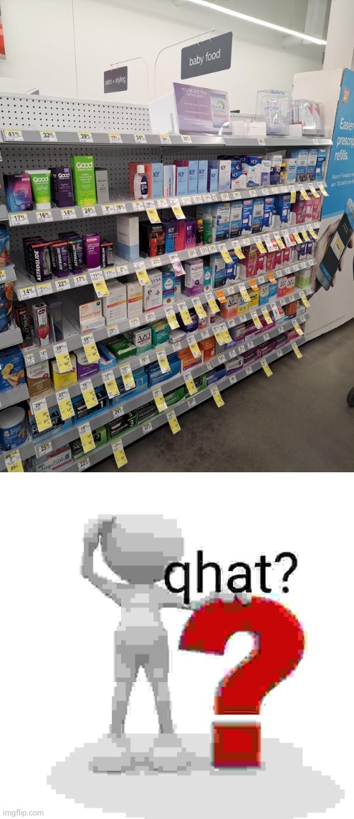 Sign placement fail | image tagged in qhat,store,aisle,memes,you had one job,signs | made w/ Imgflip meme maker