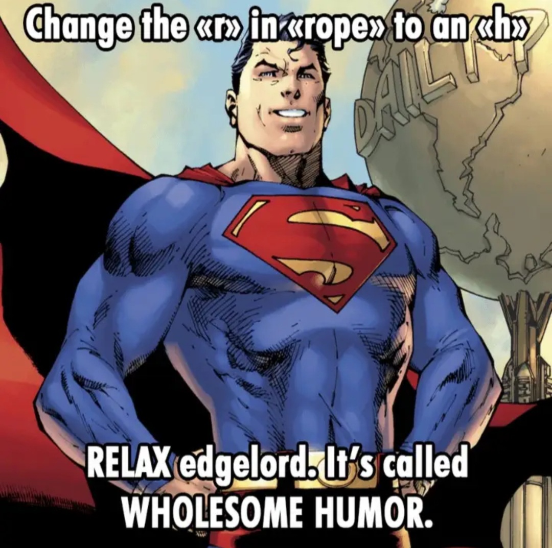 Change the <<R>> in <<Rope>> to an <<H>> Blank Meme Template