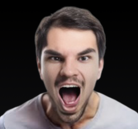 Angry Man Screaming Blank Meme Template