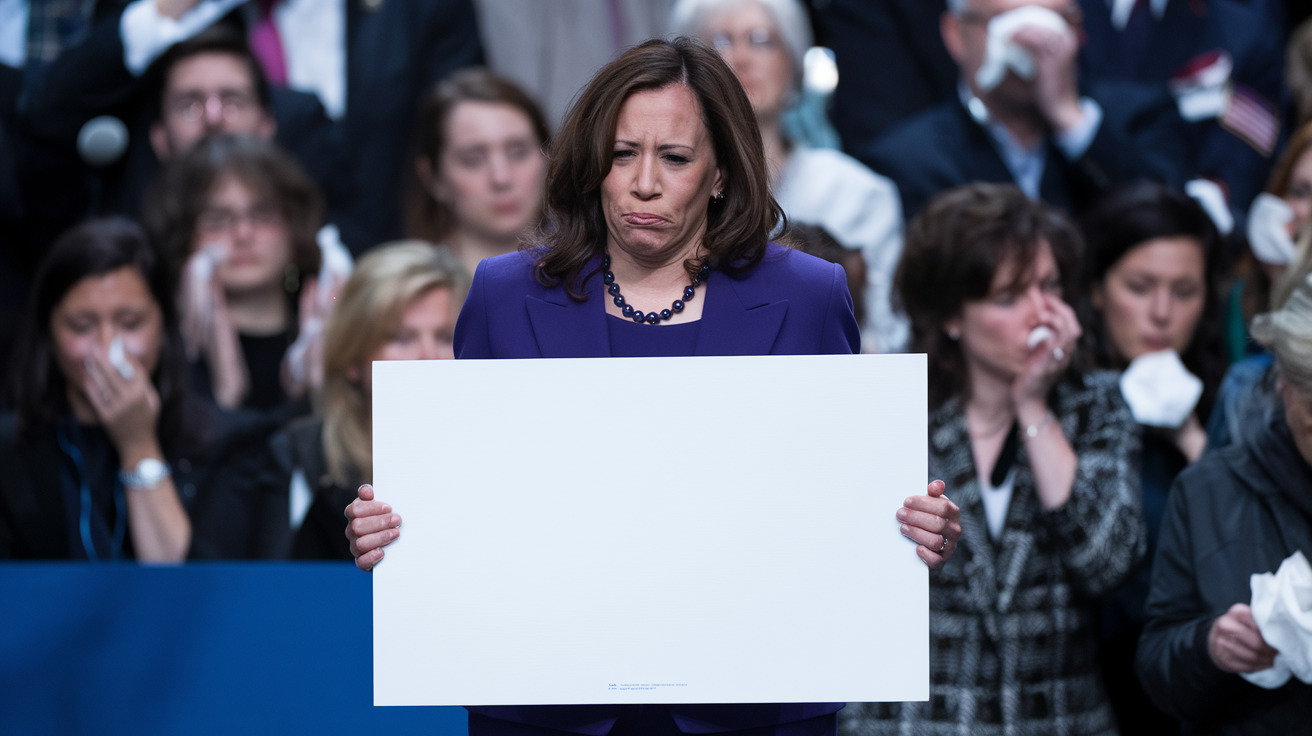 High Quality Upset Kamala Harris Blank Meme Template