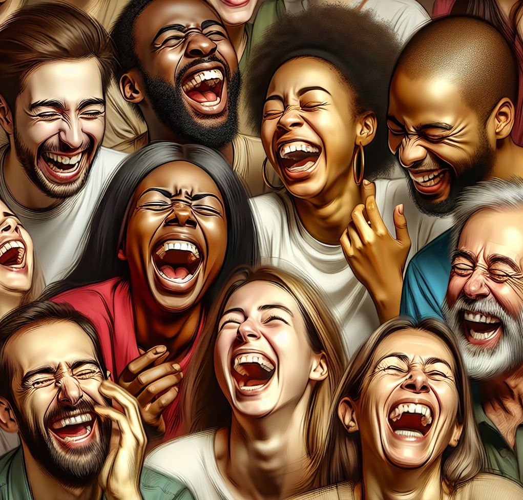 High Quality Group of people laughing their heads off Blank Meme Template