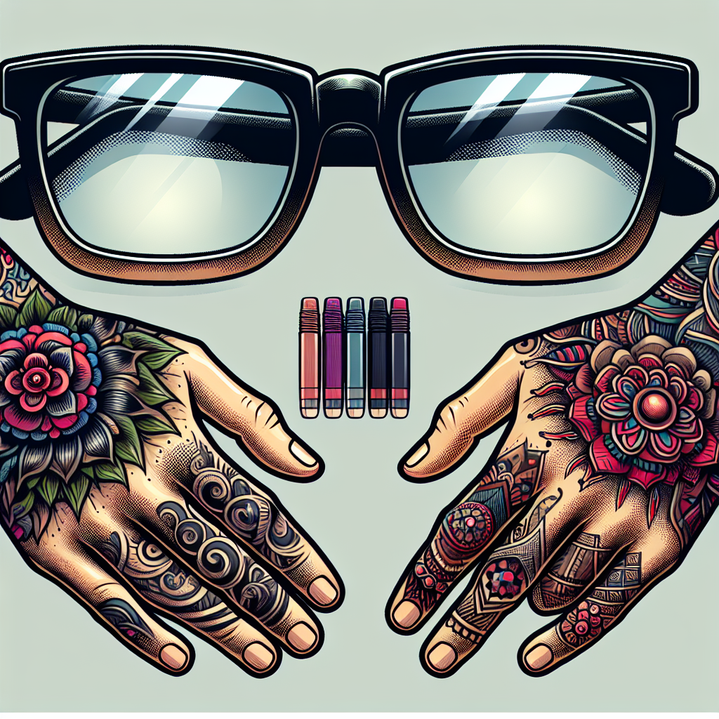 Hand tattoos, and nerdy glasses Blank Meme Template