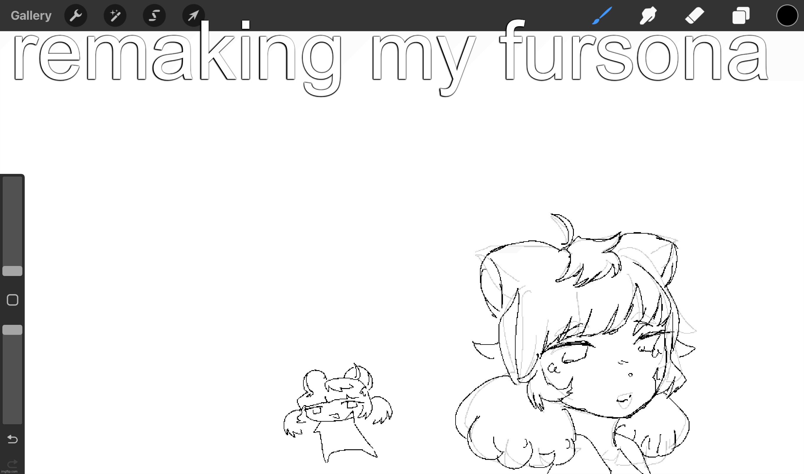 Idk, i was bored | remaking my fursona | made w/ Imgflip meme maker